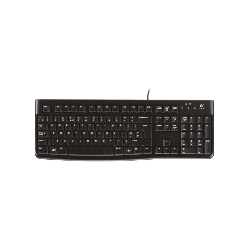 Logitech K120: Teclado USB Robusto y Cómodo para Diario