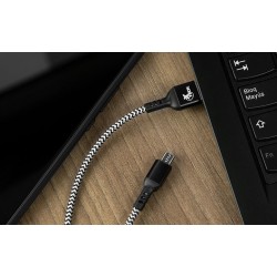 Cable trenzado con conector USB Tipo-C® macho a USB 2.0 A macho