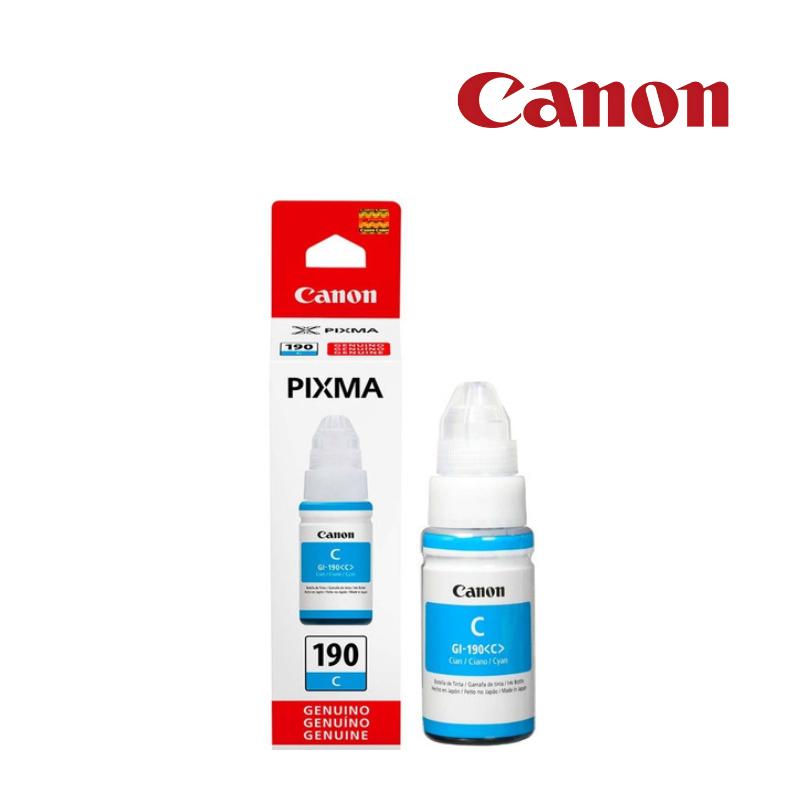 Tinta Canon GI-190 Cián | Colores vibrantes para tus proyectos