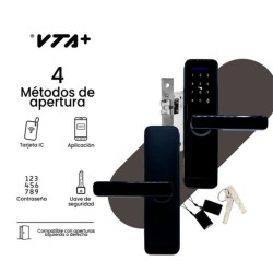 Cerradura Inteligente VTA+ Vertex Apertura con Tarjeta, Pin, App Smart Home Wi-Fi