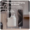 Cargador de viaje HyperJuice® 100W USB-C GaN - Blanco